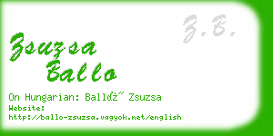 zsuzsa ballo business card